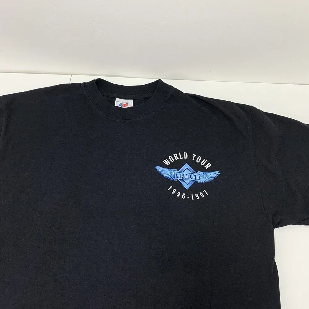 Vintage NEIL DIAMOND On The Road World Tour 1996-1997 Motorcycle Biker Shirt XL - Picture 3 of 7